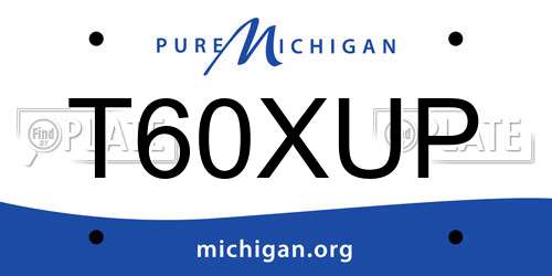 T60XUP Michigan License Plate