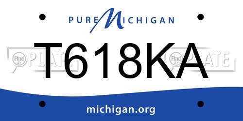 T618KA Michigan License Plate