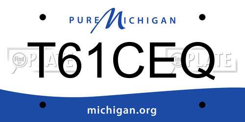 T61CEQ Michigan License Plate