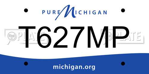 T627MP Michigan License Plate