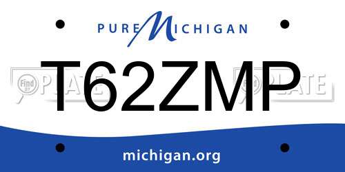 T62ZMP Michigan License Plate