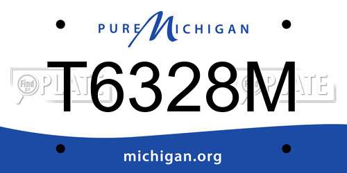 T6328M Michigan License Plate