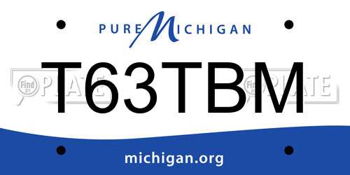 T63TBM Michigan License Plate