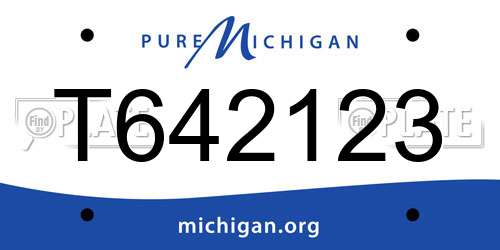 T642123 Michigan License Plate