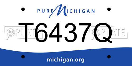 T6437Q Michigan License Plate