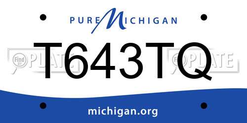 T643TQ Michigan License Plate
