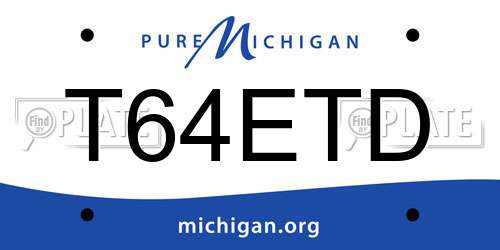 T64ETD Michigan License Plate