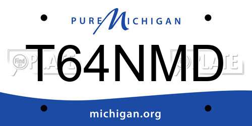 T64NMD Michigan License Plate