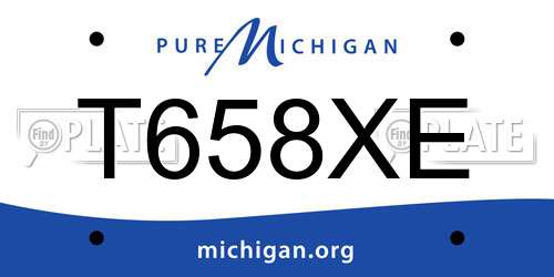 T658XE Michigan License Plate