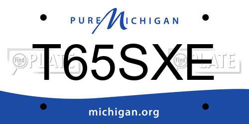 T65SXE Michigan License Plate