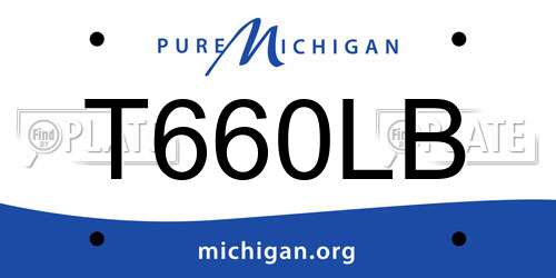 T660LB Michigan License Plate