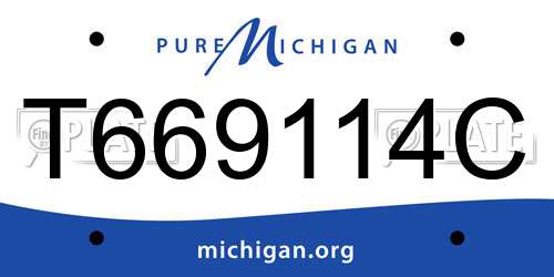 T669114C Michigan License Plate