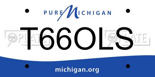 T66OLS Michigan License Plate