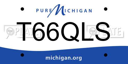 T66QLS Michigan License Plate