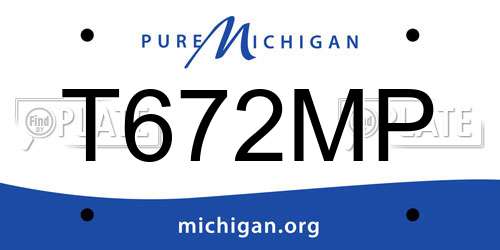 T672MP Michigan License Plate