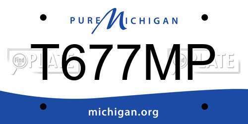 T677MP Michigan License Plate