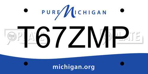 T67ZMP Michigan License Plate