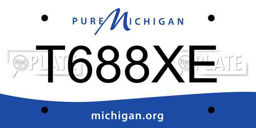 T688XE Michigan License Plate
