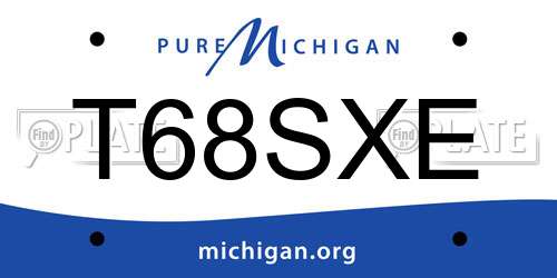 T68SXE Michigan License Plate