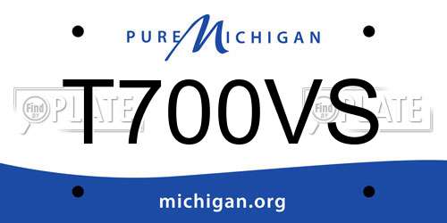 T700VS Michigan License Plate