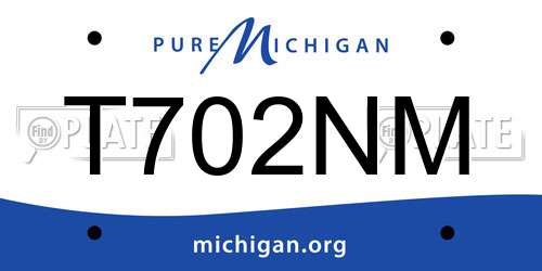 T702NM Michigan License Plate