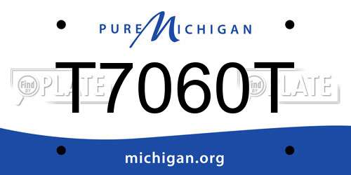 T7060T Michigan License Plate