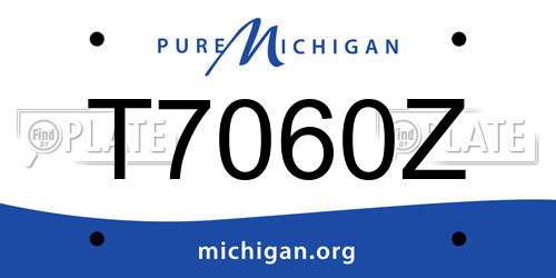 T7060Z Michigan License Plate