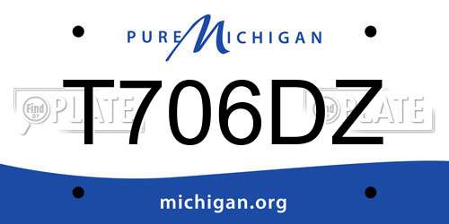 T706DZ Michigan License Plate