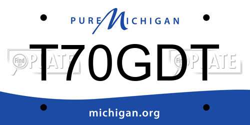 T70GDT Michigan License Plate