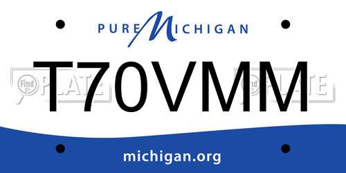 T70VMM Michigan License Plate