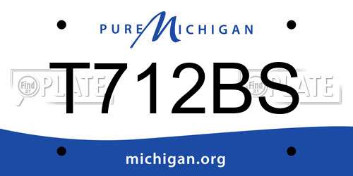 T712BS Michigan License Plate