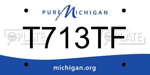 T713TF Michigan License Plate