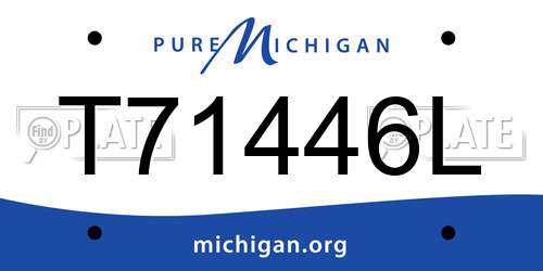 T71446L Michigan License Plate