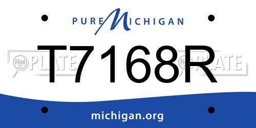 T7168R Michigan License Plate