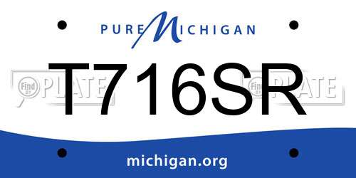 T716SR Michigan License Plate