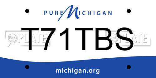 T71TBS Michigan License Plate