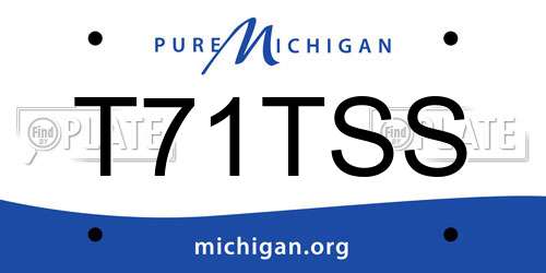 T71TSS Michigan License Plate