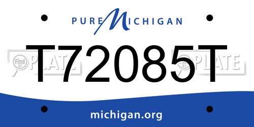 T72085T Michigan License Plate