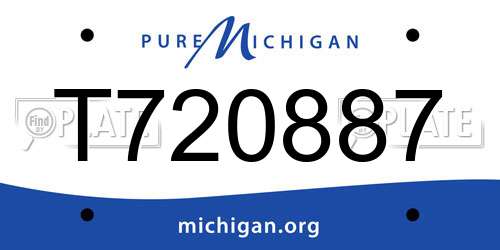T720887 Michigan License Plate