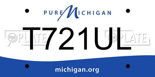 T721UL Michigan License Plate