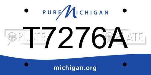 T7276A Michigan License Plate