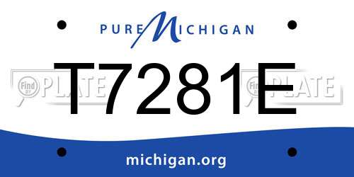 T7281E Michigan License Plate