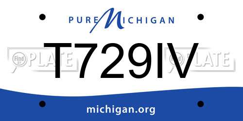 T729IV Michigan License Plate