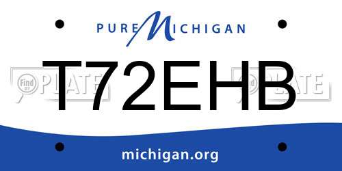 T72EHB Michigan License Plate