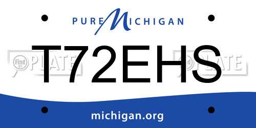 T72EHS Michigan License Plate