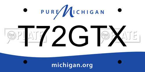 T72GTX Michigan License Plate