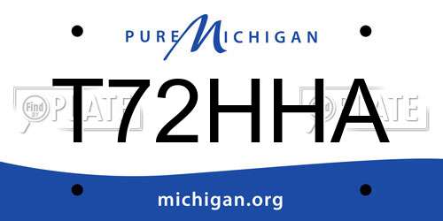 T72HHA Michigan License Plate