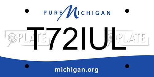 T72IUL Michigan License Plate