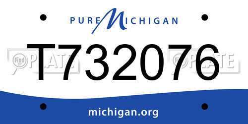 T732076 Michigan License Plate