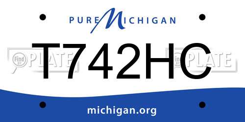 T742HC Michigan License Plate